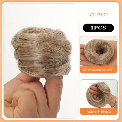 Female Hair Loop Simulation Wig - Fluffy Short Style with Rubber Band - Buy Center