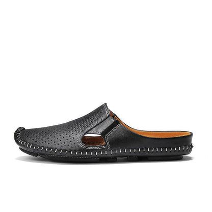 Buycenter Men's Hollow Semi-Slippers - Stylish & Breathable Comfort - Buy Center