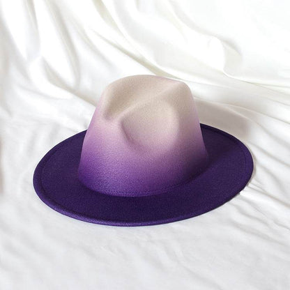 Buycenter Gradient Color Flat Brim Jazz Top Hat - Stylish Conical Design - Buy Center