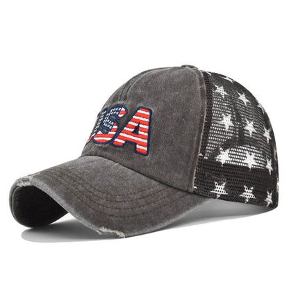 Buycenter American Flag Embroidered Cap - Adjustable Baseball Hat - Buy Center