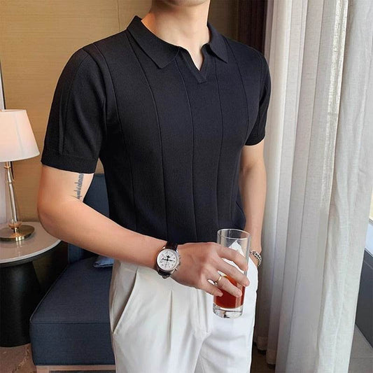 Ice Silk Short Sleeve T-shirt for Men - Loose Fit, Soft Polyester Style - Buy Center