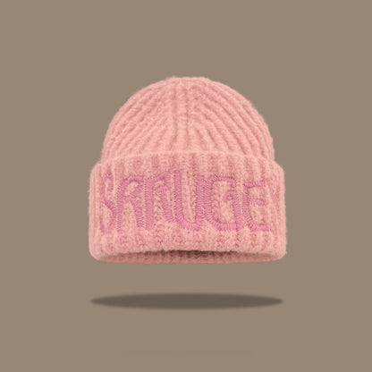 Korean Fashion Wool Hat - Trendy Lettered Design for Winter Style - Buy Center