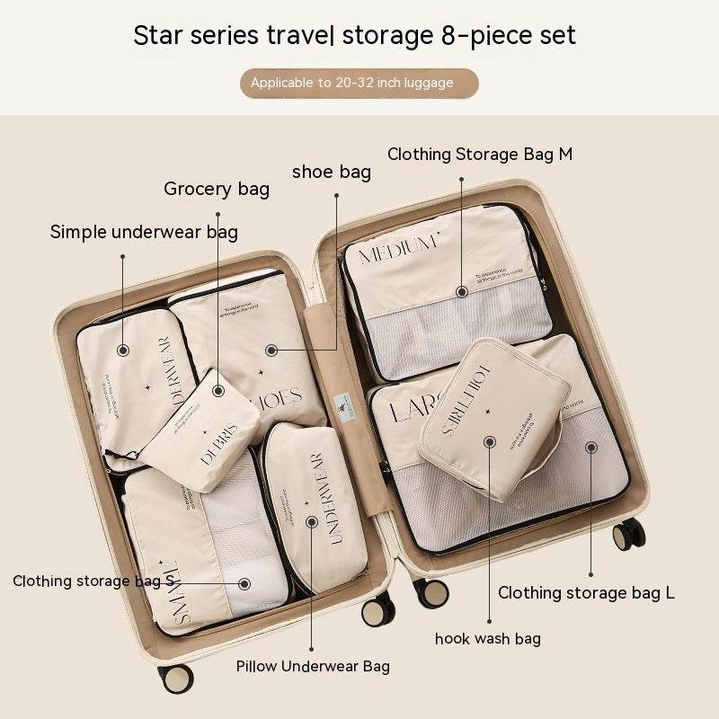 Trendy Travel Storage Bag Set - 5 to 8-Piece Packing for Clothing - Buy Center