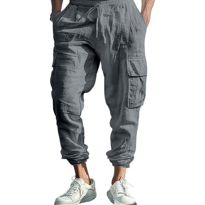 Buycenter Multi-Pocket Loose Cargo Pants for Men - Casual Cotton Style - Buy Center