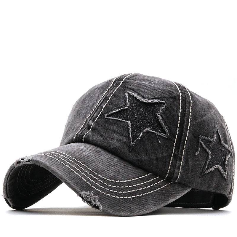 Buycenter Washed Pentagram Baseball Cap - Adjustable & Breathable for All - Buy Center