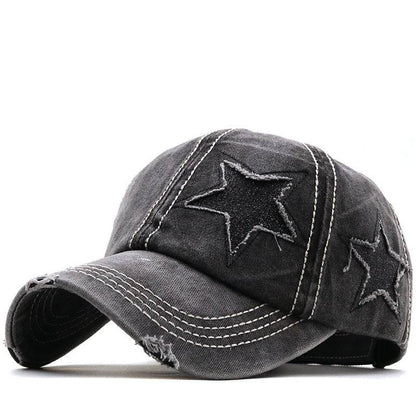 Buycenter Washed Pentagram Baseball Cap - Adjustable & Breathable for All - Buy Center