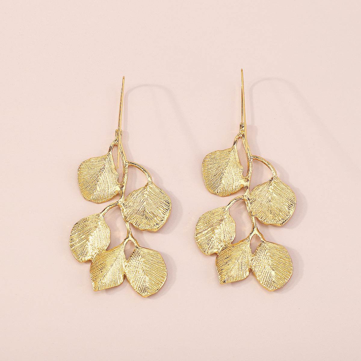 2025 Luxury Metal Leaf Earrings & Choker Set - Elegant Jewelry Gift - Buy Center