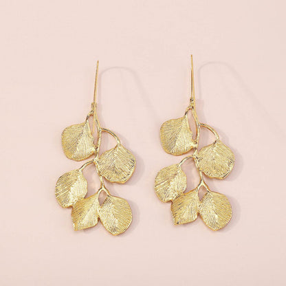 2025 Luxury Metal Leaf Earrings & Choker Set - Elegant Jewelry Gift - Buy Center