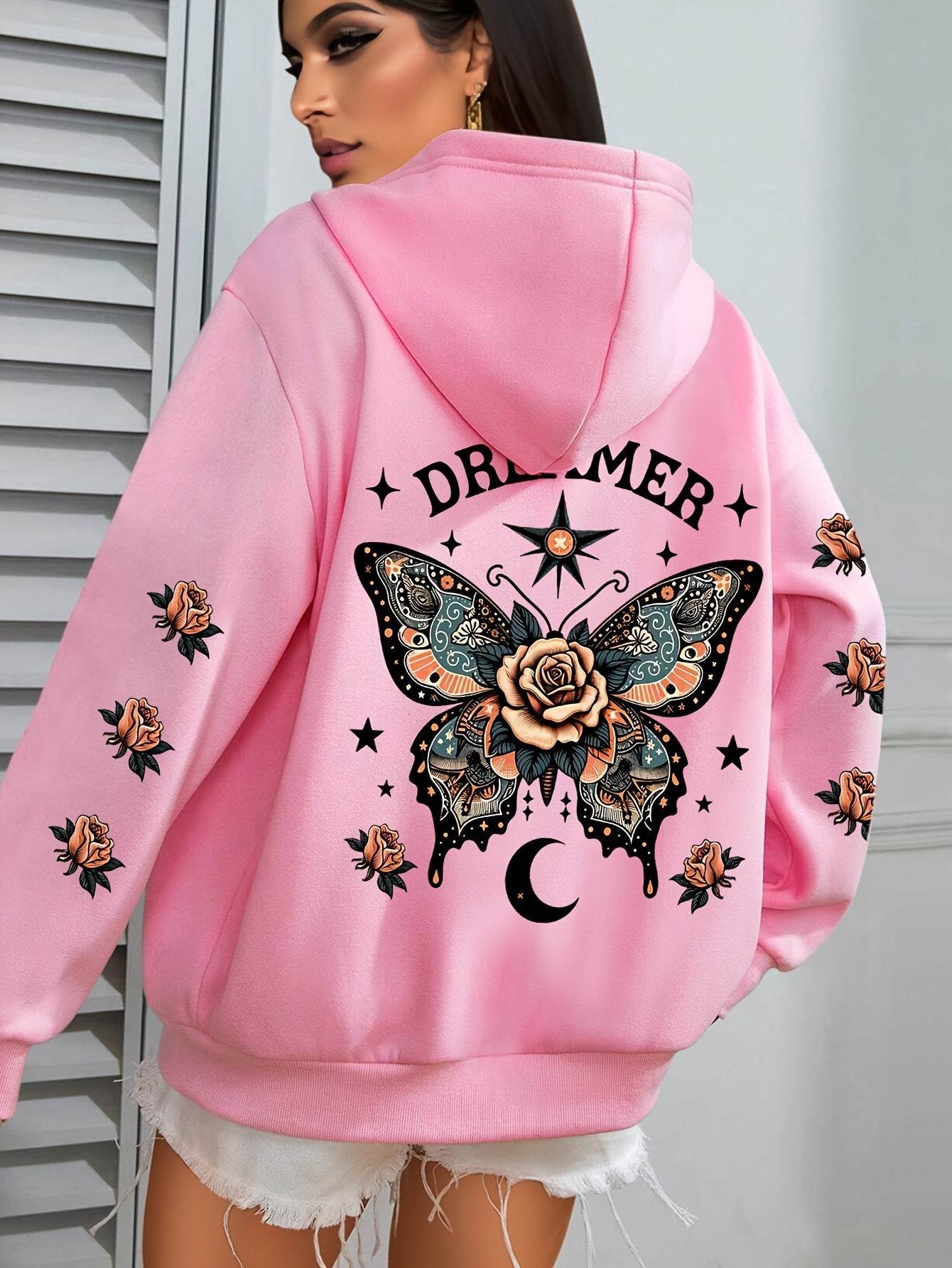 Women's Casual Letter Print Hoodie - Stylish Loose Fit & Drawstring - Buy Center