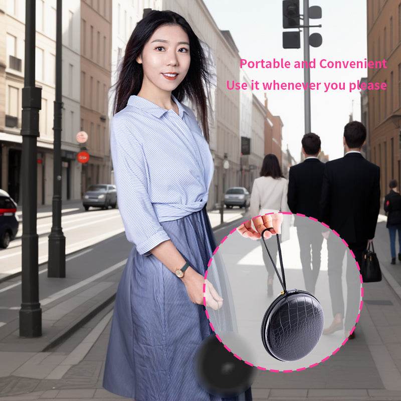 Large Round Black Bag for Face Skin Care - Stylish & Spacious Organizer - Buy Center