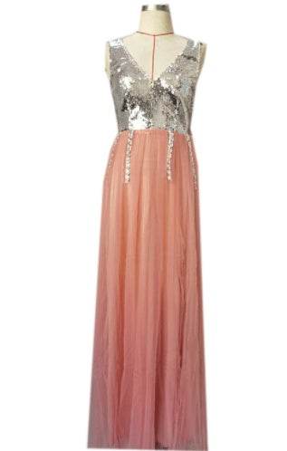Elegant V-Neck Prom Dress - Sleeveless Empire Waist for 2025 Style - Buy Center