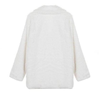 Buycenter Solid Color Short Fur Coat - High-Grade Temperament Style - Buy Center