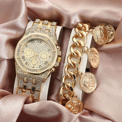 Men's Diamond Large Dial Quartz Watch - Stylish, Lightweight Design 2025 - Buy Center