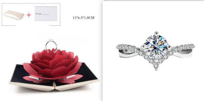 S925 Sterling Silver Heart Shape Adjustable Ring - Elegant Women's Jewelry - Buy Center