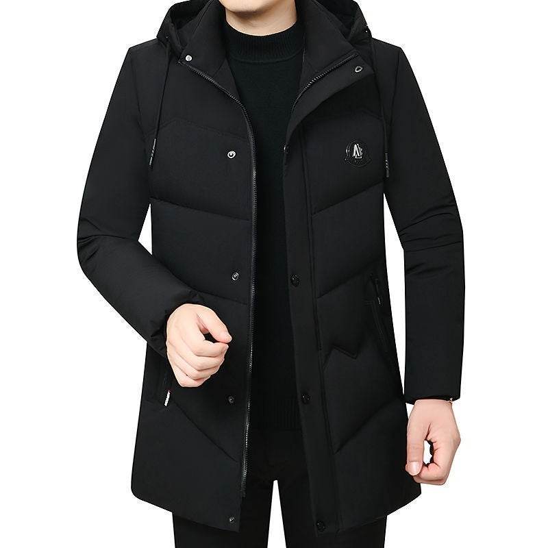 Thickened Winter Men's Coat - Plus Size Black & Dark Blue Stylish Picks - Buy Center
