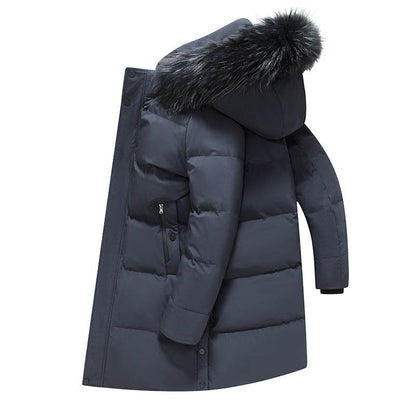 Thickened Cold-Resistant Hooded Down Jacket - Luxury Fur Collar Parka - Buy Center