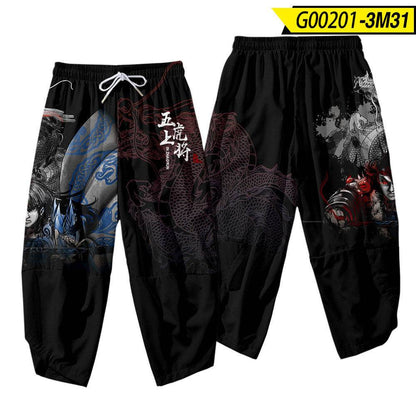 Men's 3D Creative Printed Cropped Pants - Stylish Sun & Moon Design - Buy Center