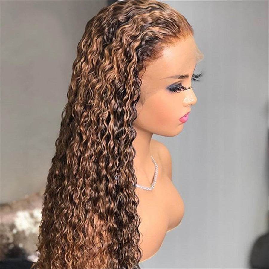 Real Hair Highlighting Lace Frontal Wig - 180% Density for Full Volume - Buy Center