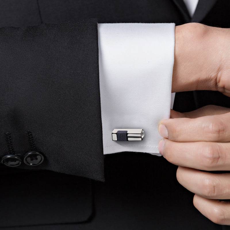 Men's Diamond Light Cufflinks - Elegant Alloy Accessories for Sophisticated Style - Buy Center