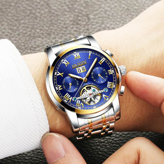 Men's Waterproof Luminous Tourbillon Watch - Stylish Mechanical Timepiece - Buy Center