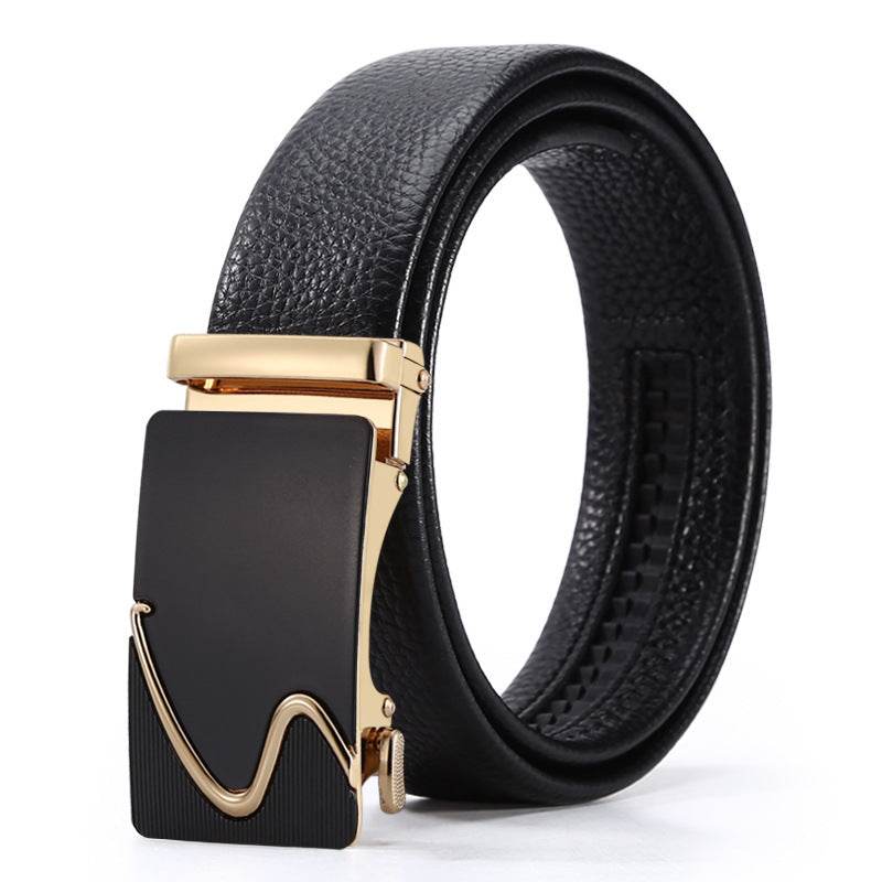 Men's Automatic Leather Buckle Belt - Premium Stylish Business Accessory - Buy Center