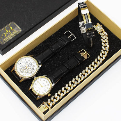 Elegant Couple Watch Suit - Stylish Men’s & Women’s Watches Gift Set - Buy Center