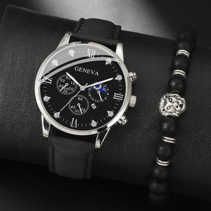 Buy Center Men's Casual Quartz Watch - Stylish Imagination with Imitation Leather Strap - Buy Center