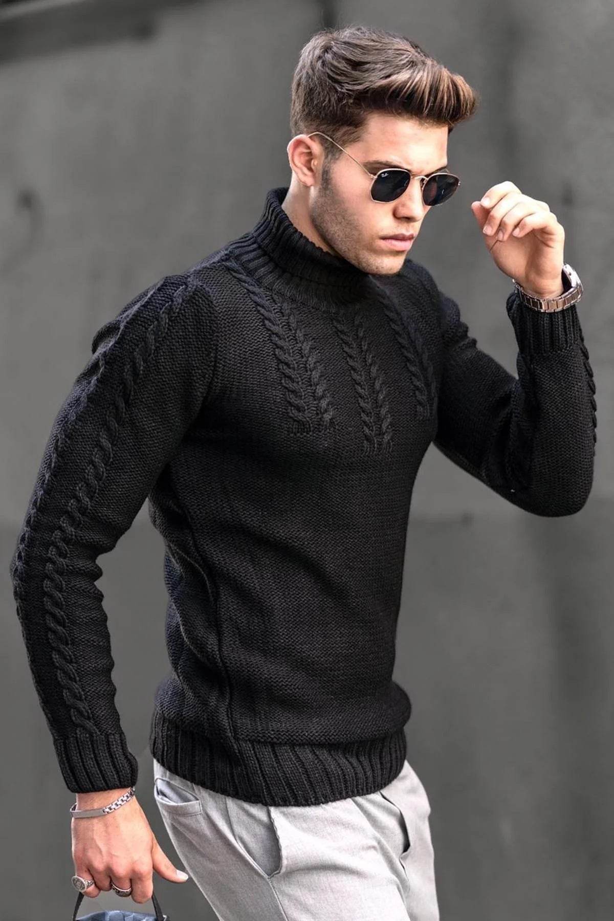 Buycenter Men's Turtleneck Sweater - Thermal Long-Sleeve for Winter - Buy Center