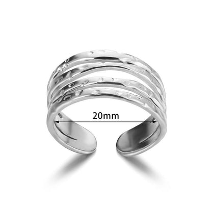 Adjustable Stainless Steel Hydraulic Ring - Stylish Geometric Design for All - Buy Center