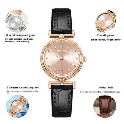 Women's Retro Mesh Strap Watch - Stylish & Waterproof for All Occasions - Buy Center