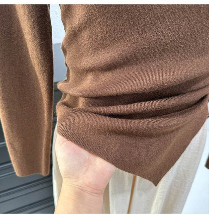 Women's Slim Fit Long-Sleeve T-Shirt - V-Neck Pleating Blouse 2025 - Buy Center