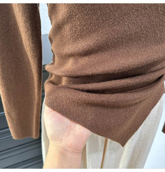 Women's Slim Fit Long-Sleeve T-Shirt - V-Neck Pleating Blouse 2025 - Buy Center