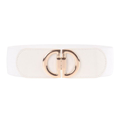 Stylish Elastic Wide Belts for Women - Adjustable PU Leather Buckle - Buy Center