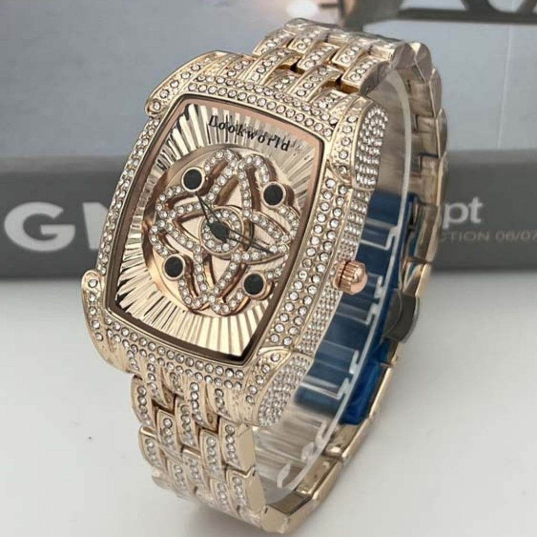 Women's Gold Diamond Bracelet Quartz Watch - Stylish & Waterproof 2025 - Buy Center
