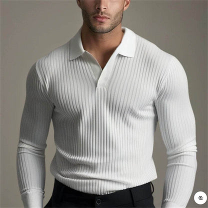 Buycenter Men's Four-Way Stretch Polo Shirt - Casual Short Sleeve Top - Buy Center