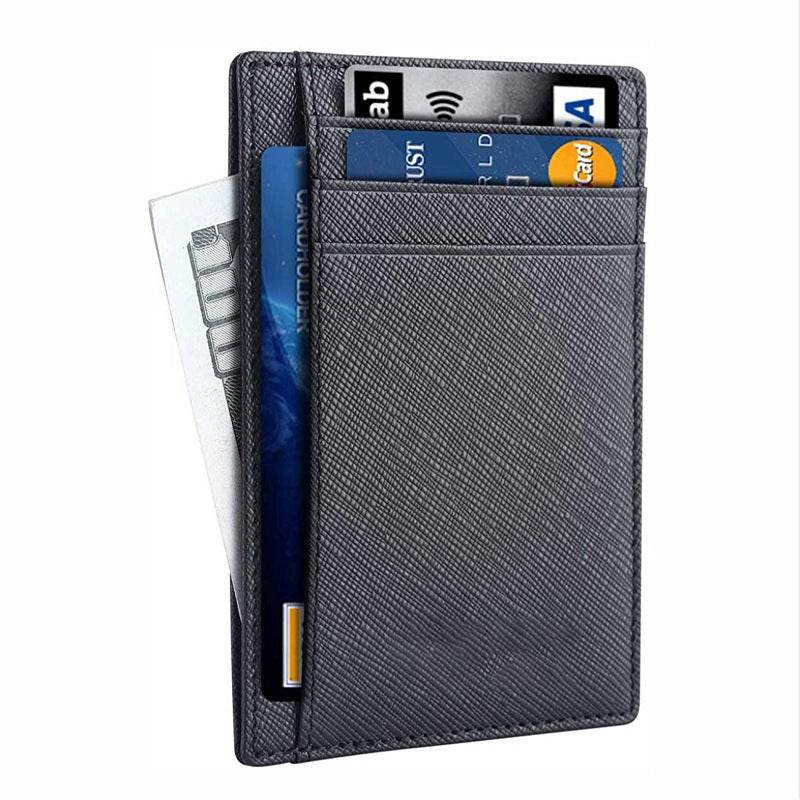 Men's Genuine Leather Anti-Theft Card Holder - Stylish & Secure Wallet - Buy Center