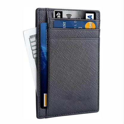 Men's Genuine Leather Anti-Theft Card Holder - Stylish & Secure Wallet - Buy Center