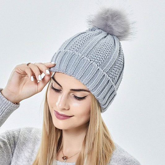 Stylish Woolen Cap - Trendy Knit Stretch Hat for Women, Warm & Windproof - Buy Center