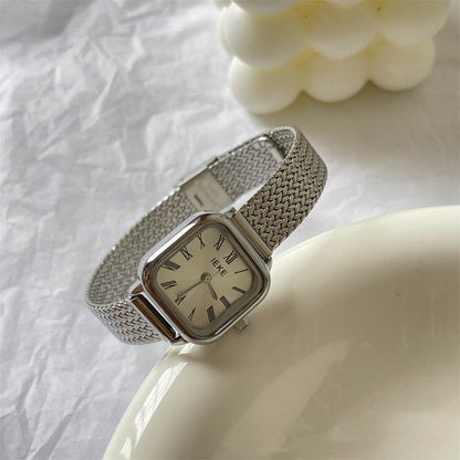 Retro Roman Women's Quartz Watch - Elegant Gold Strap & Slim Design - Buy Center
