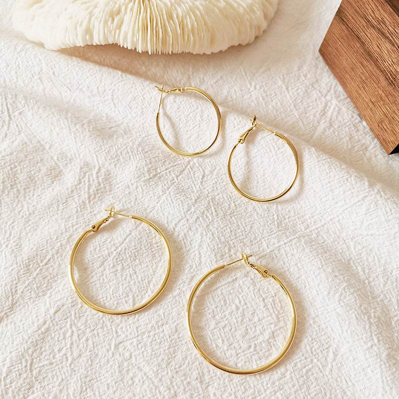 South Korean Style Exaggerated Geometric Earrings - Trendy Modern Design - Buy Center