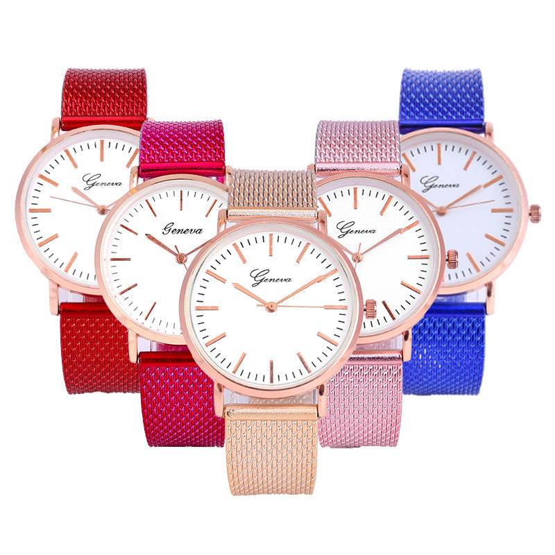 Geneva Minimalist Women's Watch - Elegant Design & Thin Mesh Belt - Buy Center