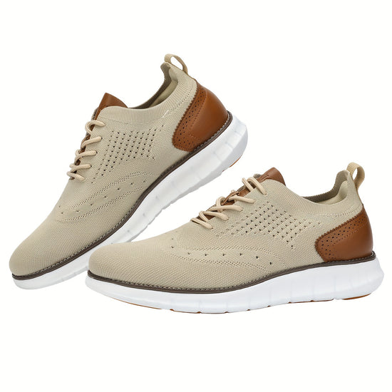 MenS Casual Formal Oxford Shoes Breathable Knitted Casual Fashion Sneakers Lightweight And Comfortable Walking Shoes