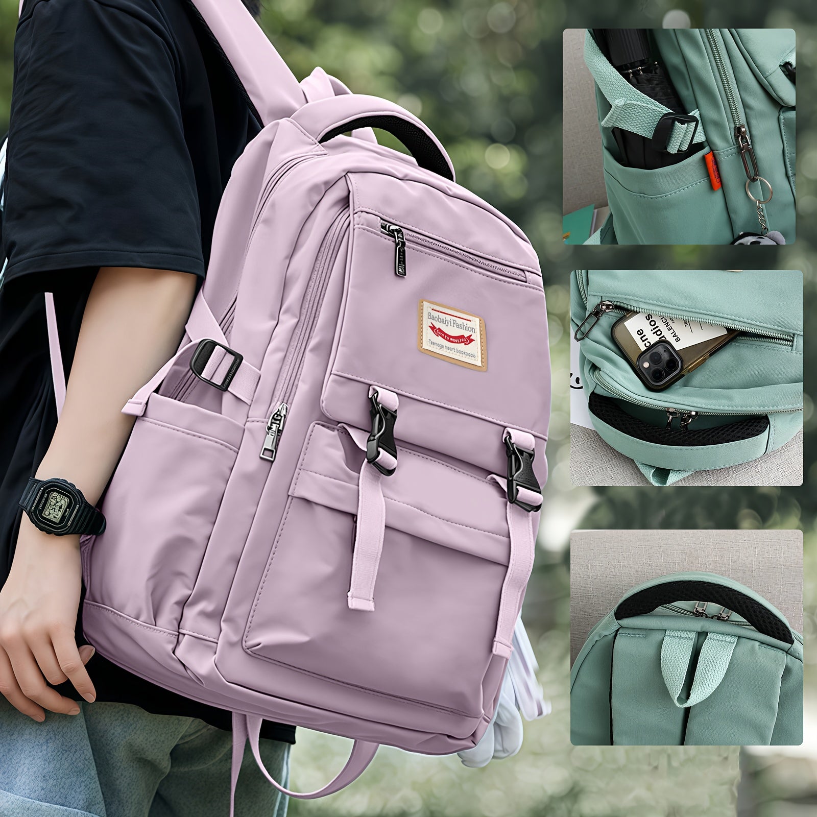 Large Capacity Backpack Travel Backpack College Laptop Bag Lightweight Large Capacity Shoulder Bag Suitable For Teenage Girls Students For Teenager