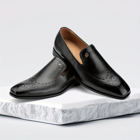 Mens Fashion Suit Loafers Formal Wedding Shoes