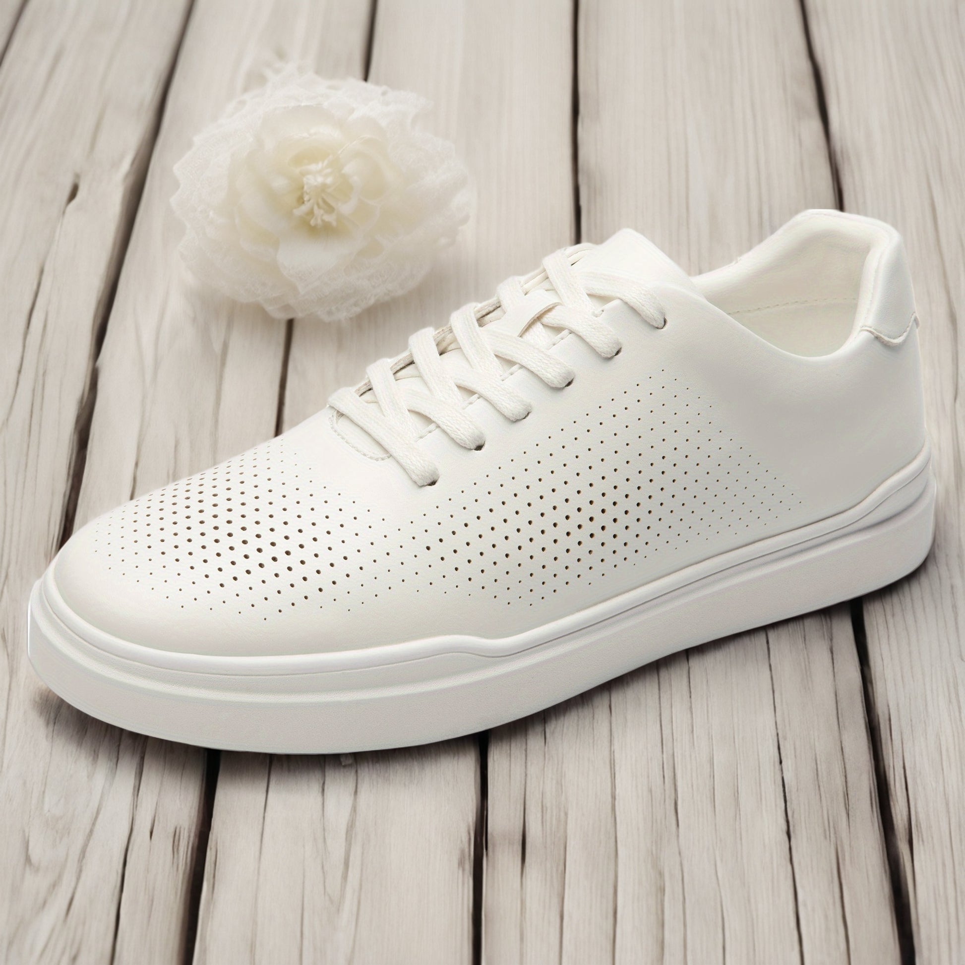 Bruno Marc Mens Lightweight Breathable Casual Dress Sneakers  Perforated PU Upper EVA Cushioned Sole LaceUp LowTop Business Casual Shoes for Office Walking  Weekend Black Versatile Footwear Sleek Sneaker Design Perforated Design