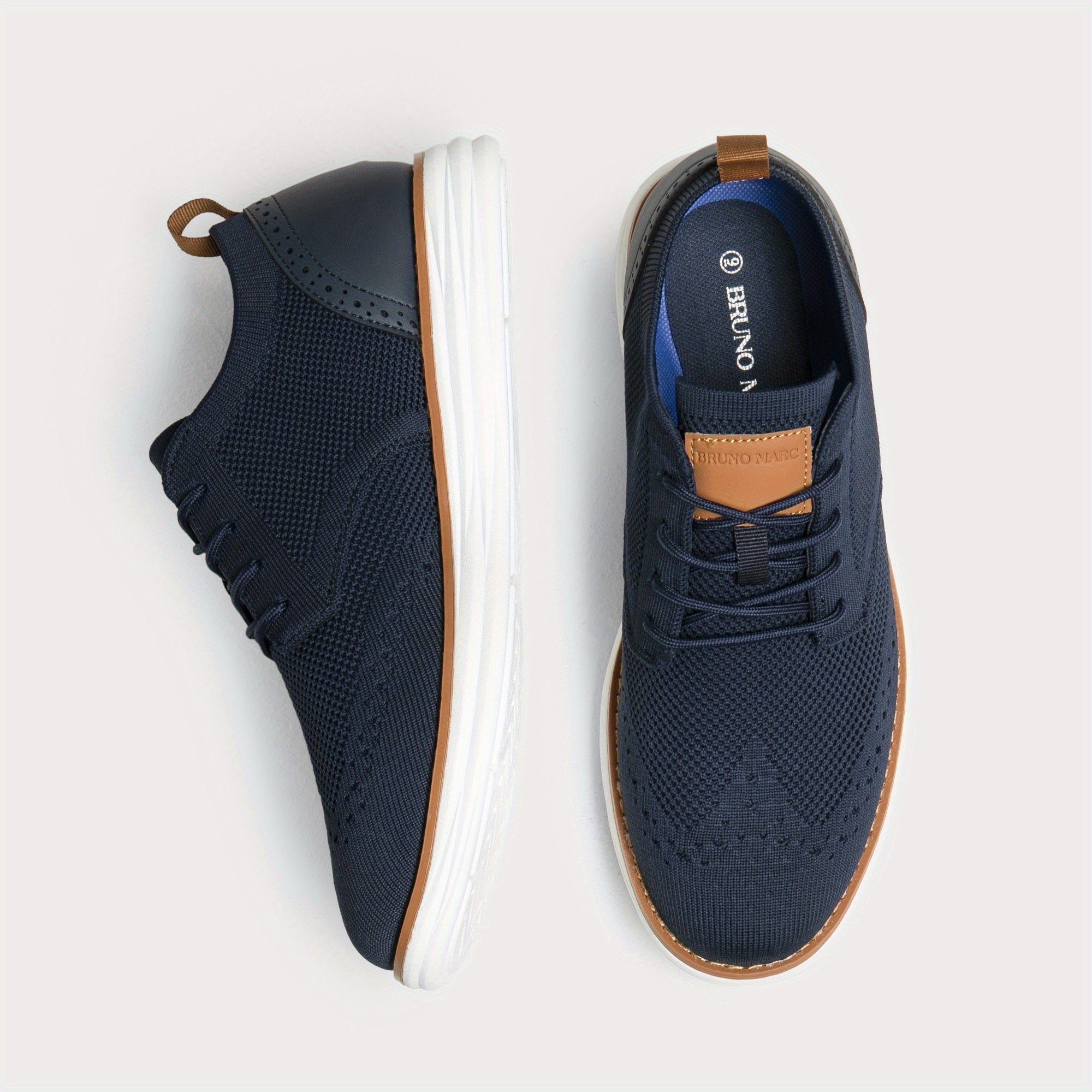 Bruno Marc MenS KnitFlex Craft Mesh Oxfords Sneakers Casual Dress LaceUp Lightweight Walking Shoes